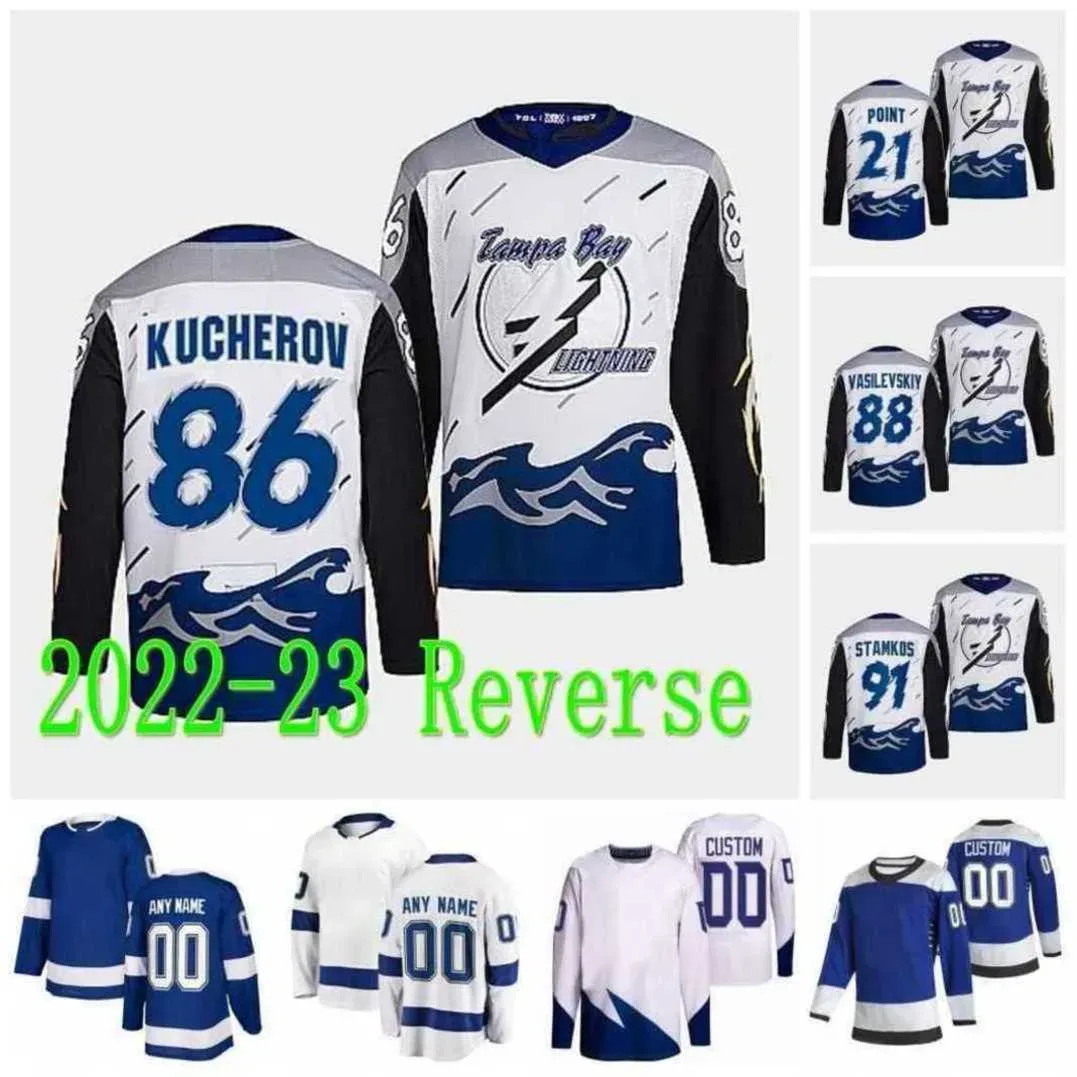 Anpassad Tampa''Bay''Lightning''30 -årsjubileum Andrei Vasilevskiy Jersey Steven Stamkos Nikita Kucherov Victor Hedman Anthony Cirelli Brandon