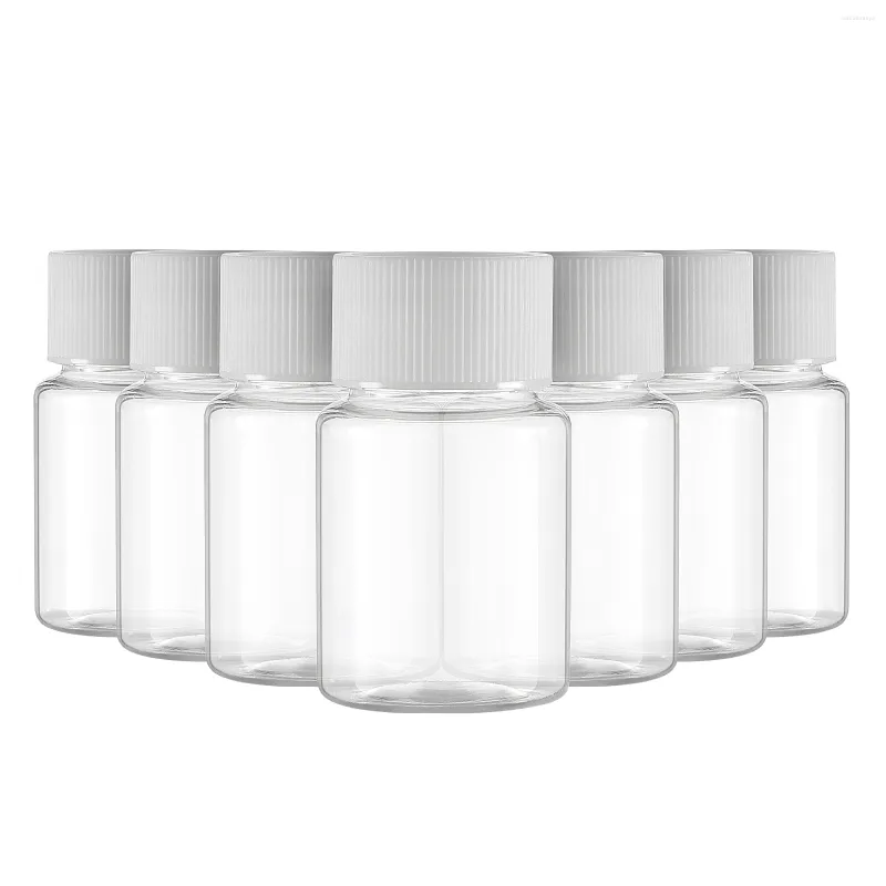 Storage Bottles 10 Pcs Small Containers Lids Bottle Empty Plastic Clear Travel