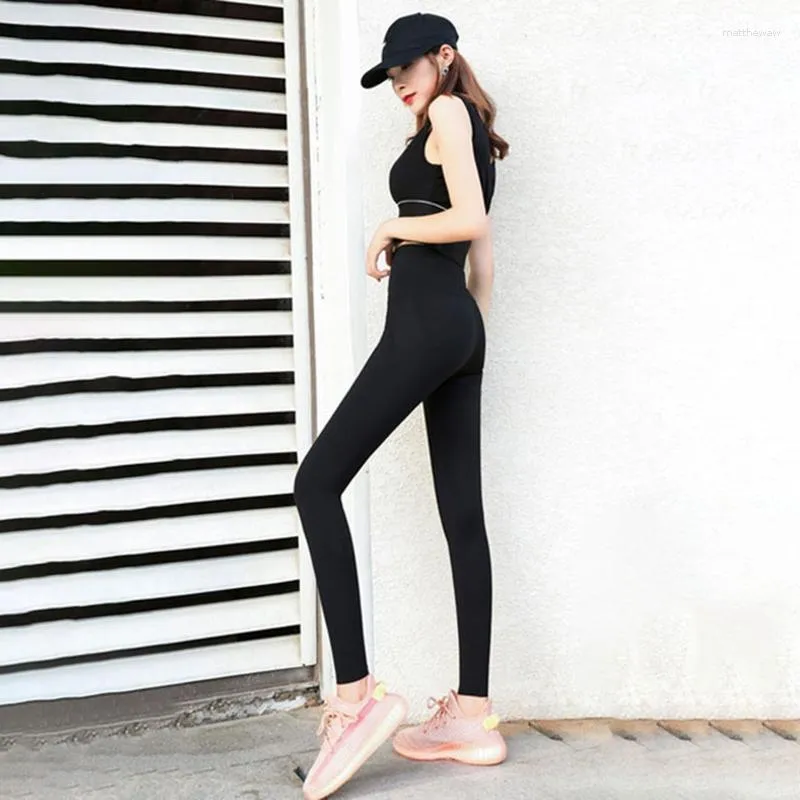 Womens Leggings Women High Waist Tummy Control Fake Sharkskin Workout  Stretch Sexy Fitness Skinny Long Pants Slimming Sport Yoga L5YB From 15,43  €