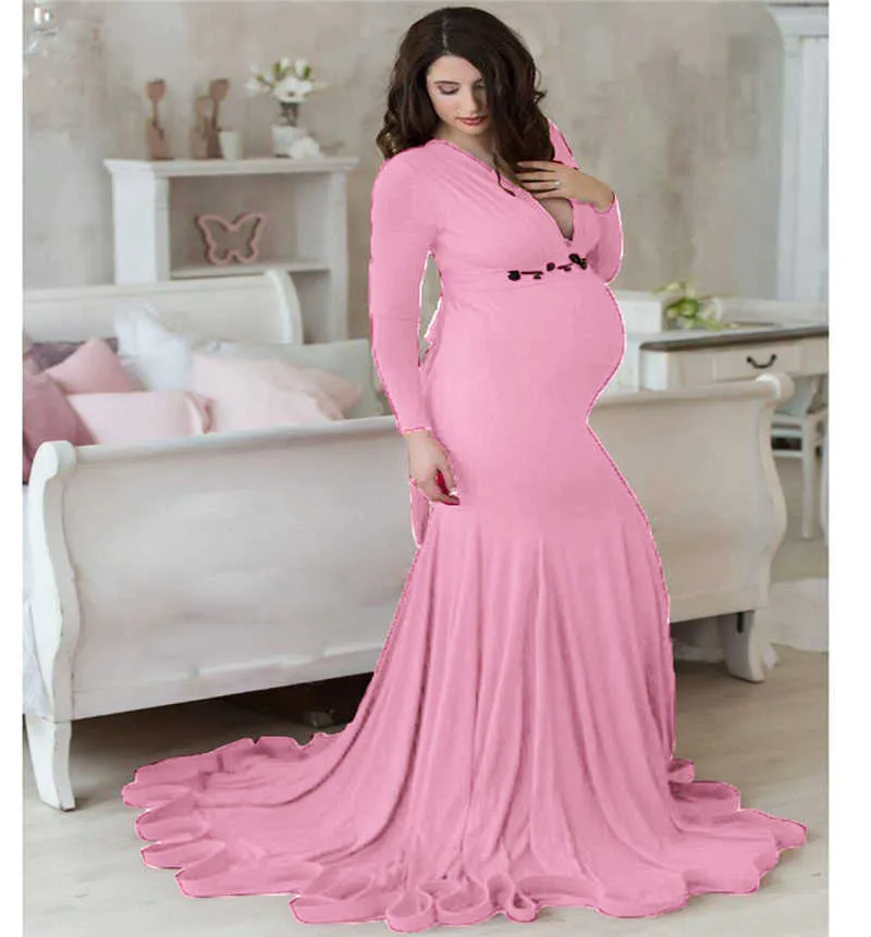Maternity Dresses Spring Elegant Maternity Dresses For Photo Shoot Pregnant Women Dress Long