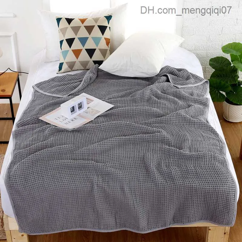 Blankets Swaddling Cotton waffle towel blanket suitable for beds soft suitable for children teenagers light beds back to school teenagers carpet Z230809