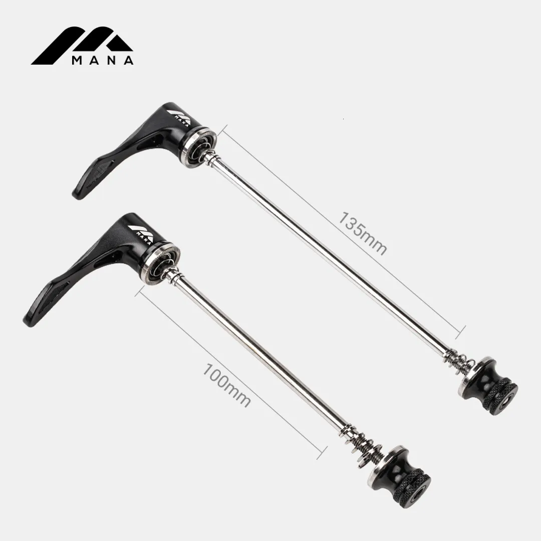 Bike Stems MANA 1 Pair Quick Release Steel Aluminum Alloy Ratcheting System QR100mm QR135mm Skewer 95g For Road MTB Bicycle Hub MAQR15 230809