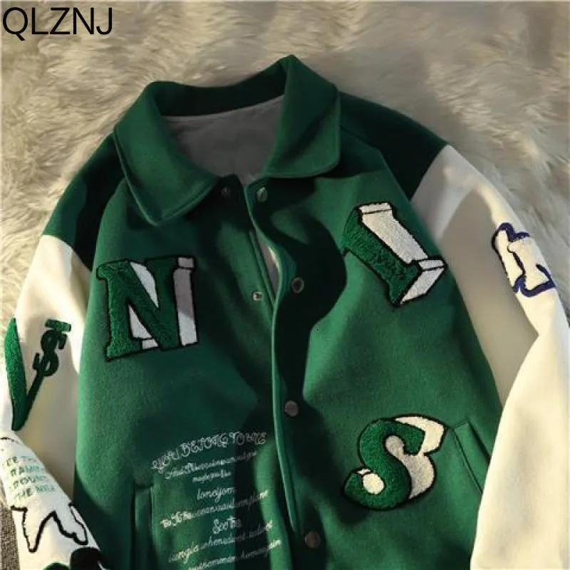 Män s jackor vintage varsity män kläder brev skalle broderad baseball uniform y2k streetwear kvinnor college bomber jacka rockar 230808