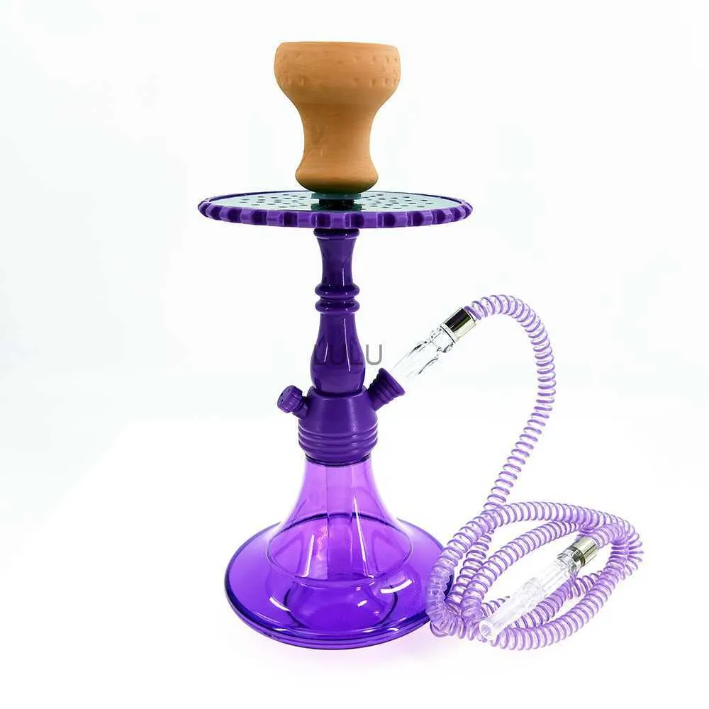 Outdoor Portable Disposable Hookah Set Plastic Shisha Smoking Steamers Hooka Complete Chicha Accessory Narghile Water Pipe Kit HKD230809