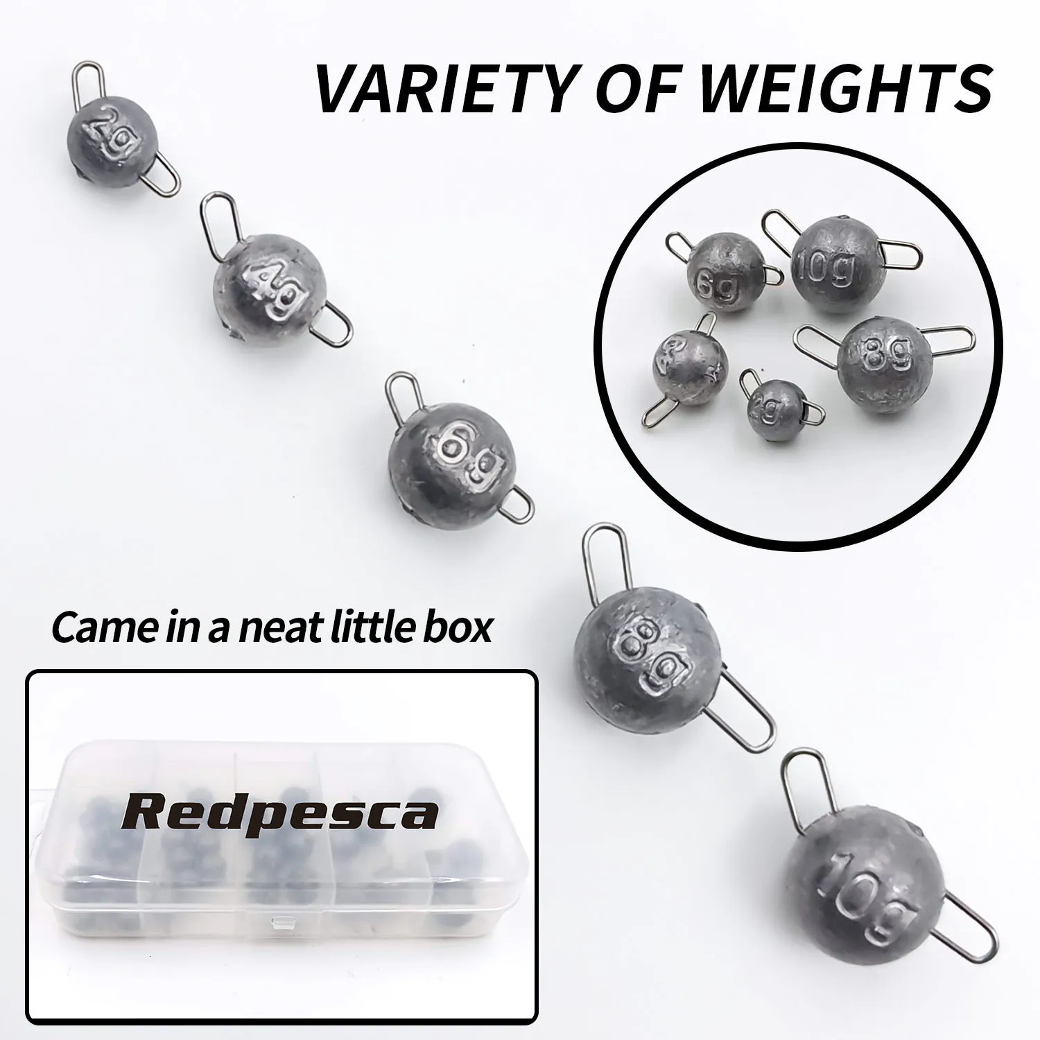 Fishing Accessories Cannonball Weights Sinkers With Tackle Box