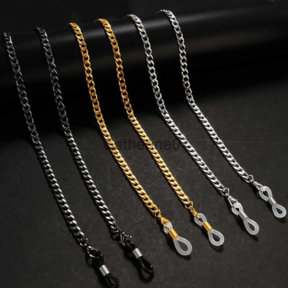 Pendant Necklaces 2022 Simple Link Chain for Glasses Mask Lanyard Women Men Stainless Steel Gold Color Sunglasses Chains Eyewear Cord Strap Gift J230809