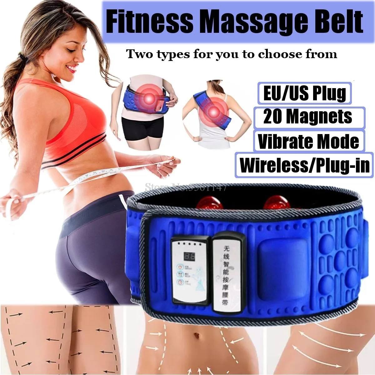 Electric Waist Trainer For Abdominal Slimming Wireless Toning Belt