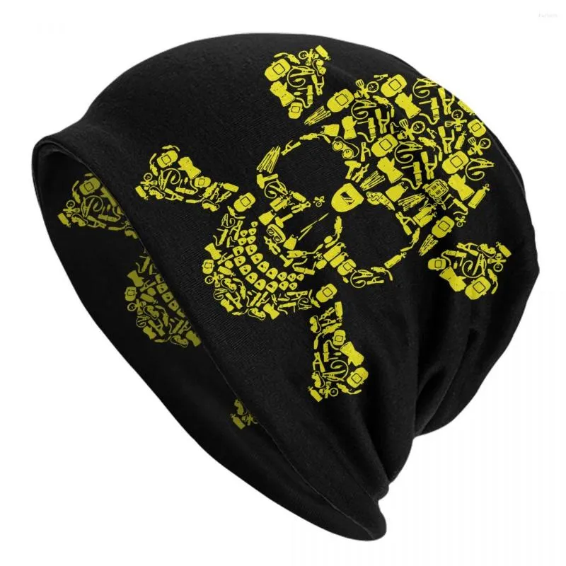 Berets Skull Welding Tools Bonnet Hats Fashion Outdoor Skullies Beanies Hat For Men Women Knit Spring Head Wrap Caps