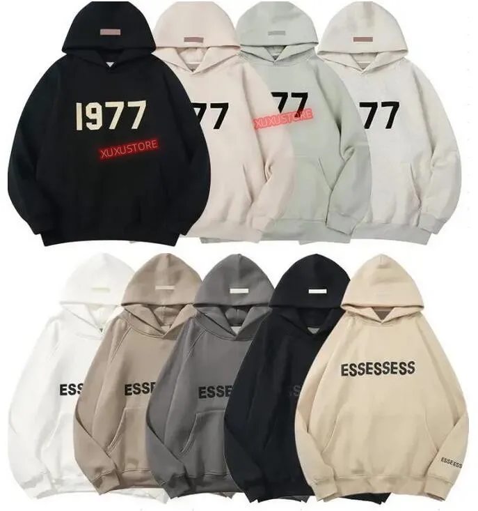 Menswomens مصمم Essentail Hoodies Sweatershirts دعاوى شارع الشارع للبلوزات القمامة تتصدر ملابس ملابس فضفاضة مقنعين معاطف سوداء عالية الجودة عالية الجودة