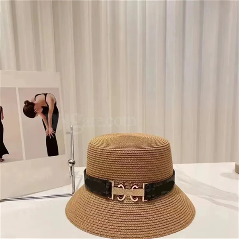 Дизайнерские шляпы ведра для женщин мода сплетенная шапка роскошная соломенная шляпа Мужские летние шапки пляжные шляпы Большие шляпы Брим Солнцы Ковла