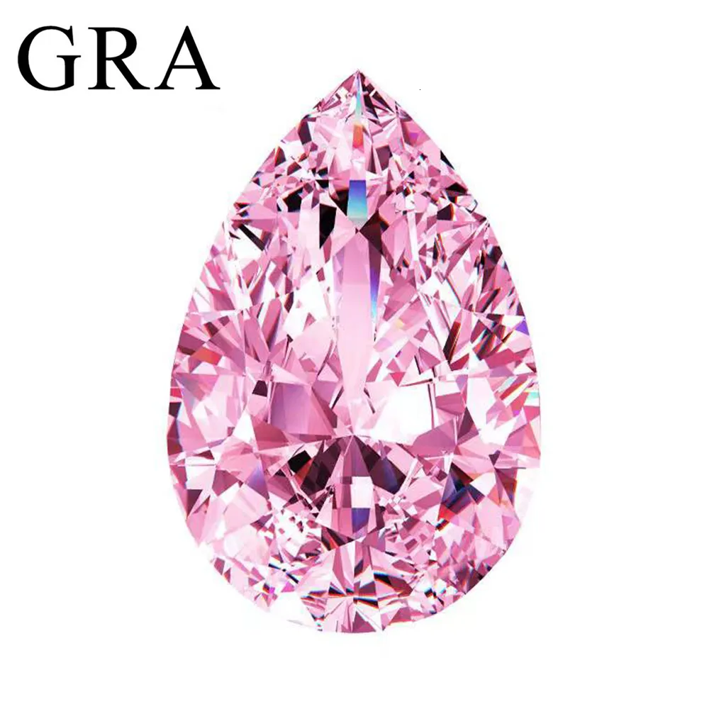 Luźne diamenty Prawdziwe różowe VVS1 D Kolor luźne kamienie 0,5ct5ct kamień szlachetny tester diamentowy z certyfikatem GRA do majsterkowiczów biżuteria 230808