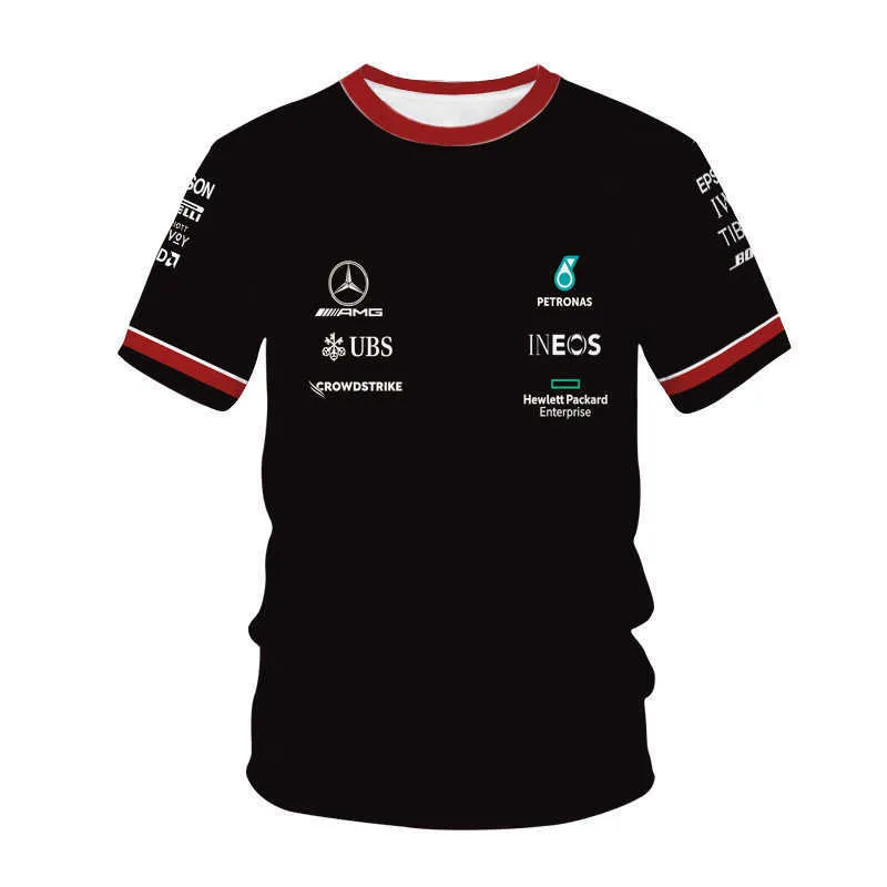 U6DW 2023 T-shirt męski to garnitur dla Formuły 1 Racing Team 3D Fall Bez kaptur bez kaptury stały kolorowy zwykły młodzież zielony zielony