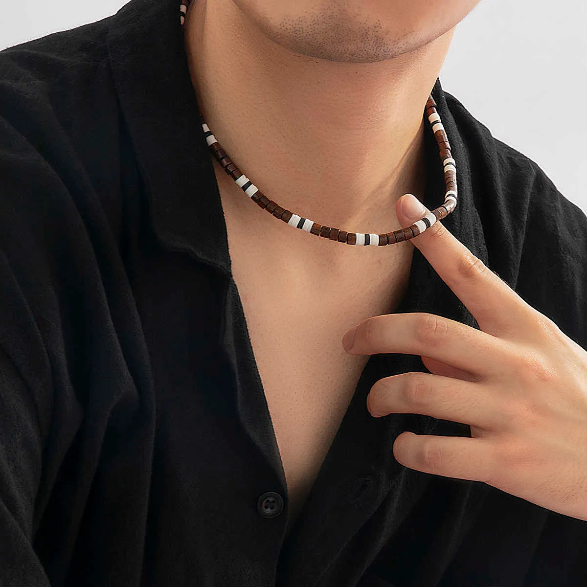 Long beaded pendant necklace for men - Inspire Uplift