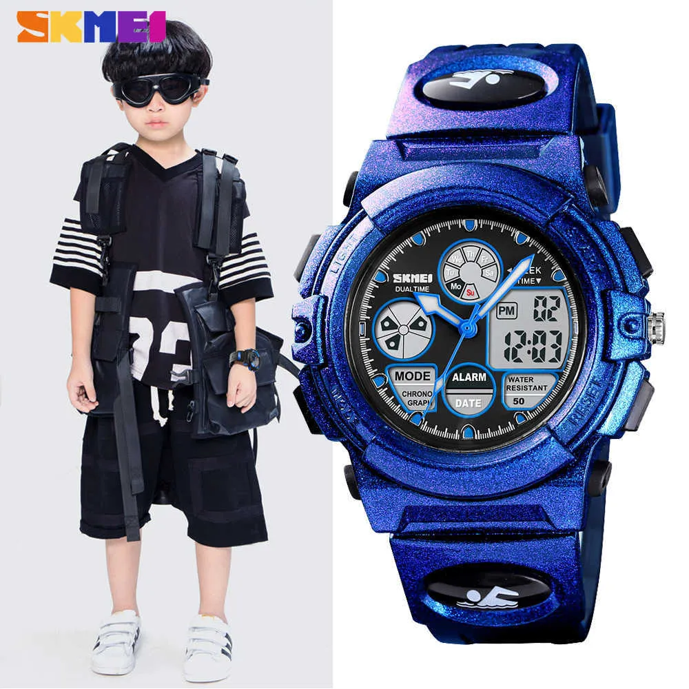SKMEI Sports Children's Watches Multifunction Outdoor LED Waterproof Kids Digital Wristwatch Student Clock Gifts enfant