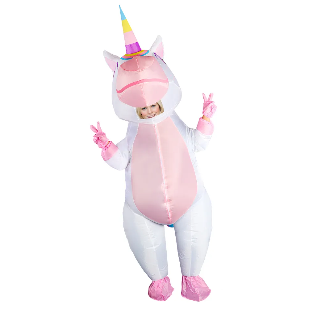 Autres Fournitures De Fête D'événement OurWarm Costume Gonflable De Licorne Halloween Décoration Full Body Air Blow Up Pour Homme Et Femme Cosplay 230808