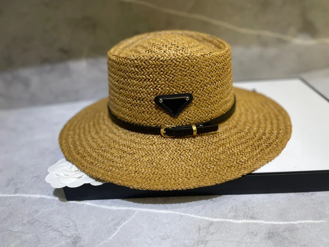 Tasarımcı Top Caps bayanlar güneş şapka çift stil metal üçgen etiket güneş kremi güneş şapka açık boş zaman plaj şapkası küçük saçak havza şapka moda balıkçı şapkası-dd99