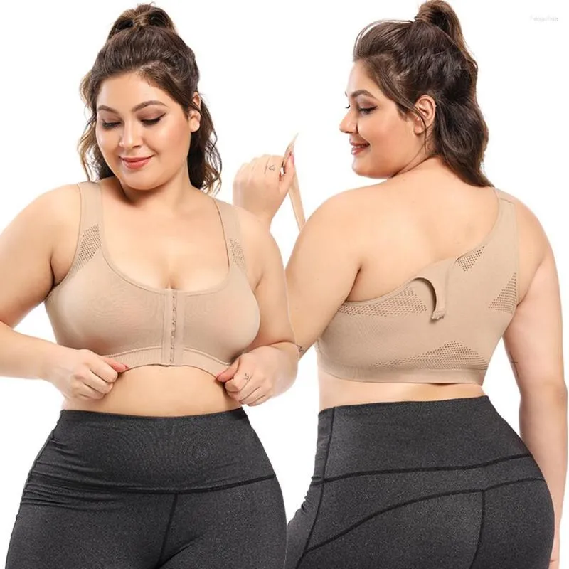 Womens Yoga Crop Top With Full Coverage, Back Support, Front Zipper, And  Push Up Technology Plus Size Plus Size Sports Bra For Fitness And  Sportswear From Hebaohua, $11.08