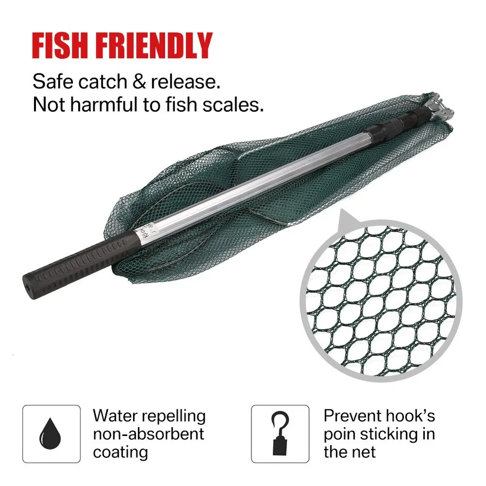 Telescopic Folding Landing Net With 190CM Pole And Collapsible