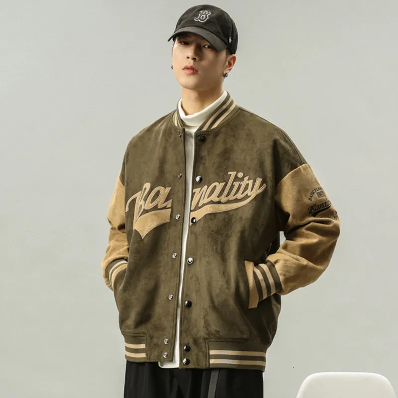 Ricamo da uomo Varsity For Men Oversize Primavera Baseball Giubbotti Donna Outwear Cappotto Streetwear Hip Hop Haruku Unisex 230808 31