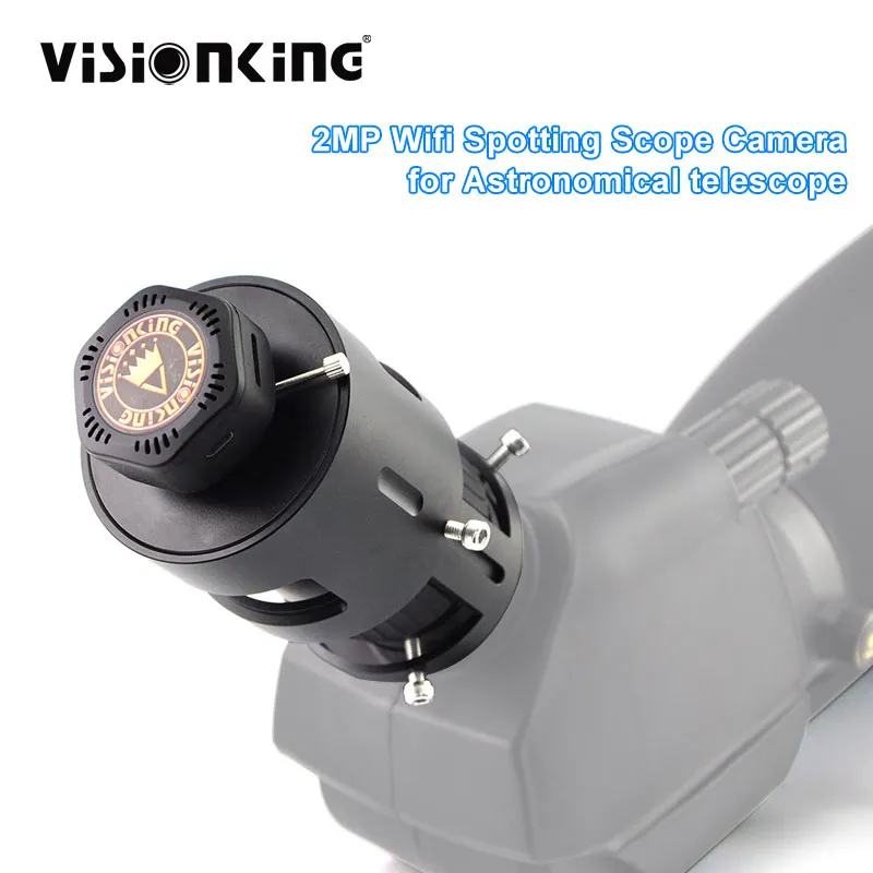 Visioking Wi -Fi 망원경 카메라 CMOS 2MP 전자 접안 렌즈 1/3 "스코프 천문학적 망원경 단안지지 2.4G/5G Wi -Fi