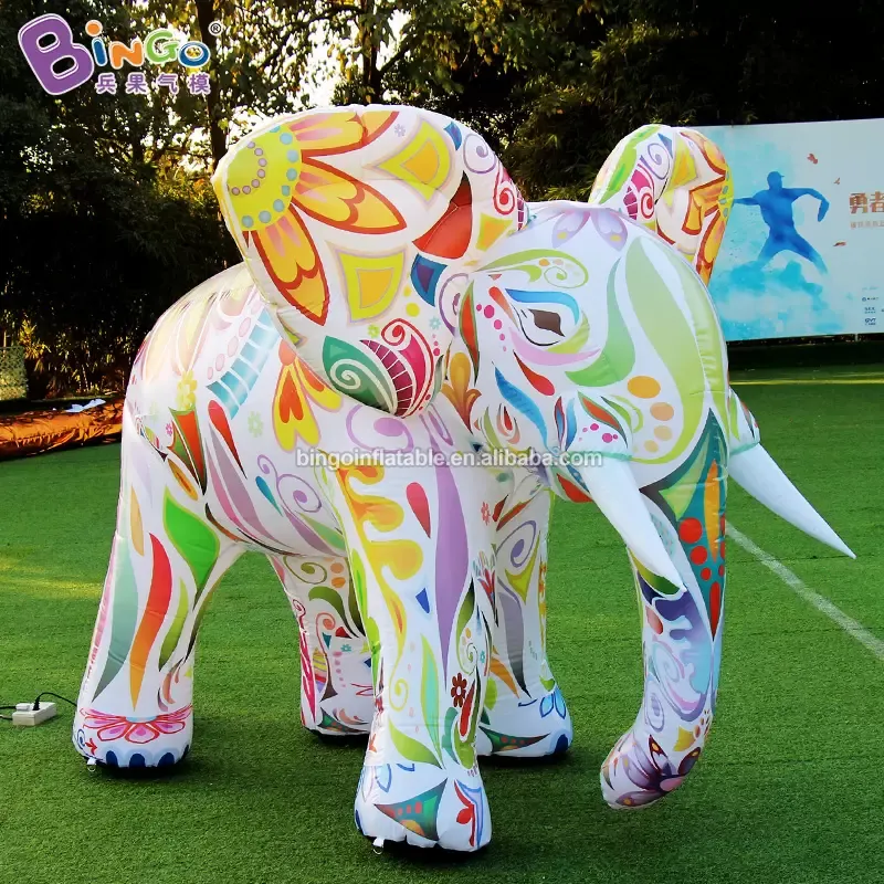 Partihandel anpassad 2,5x2 meter jätte Uppblåsbar elefant / spräng upp stor elefantreplik för display leksaker sport