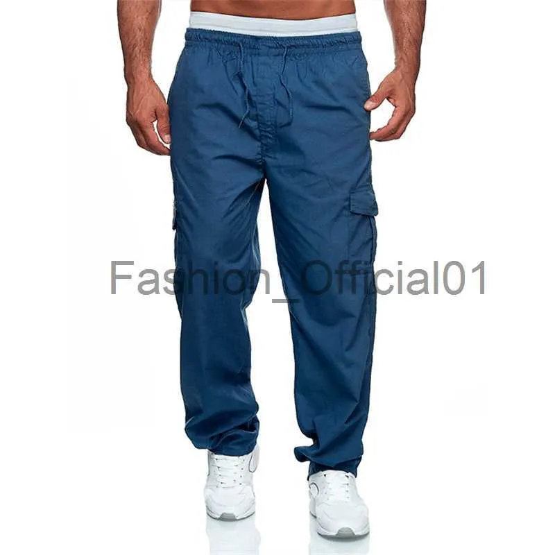 Pantalones De Algodón Cargo Informales Para Hombre, Pantalones