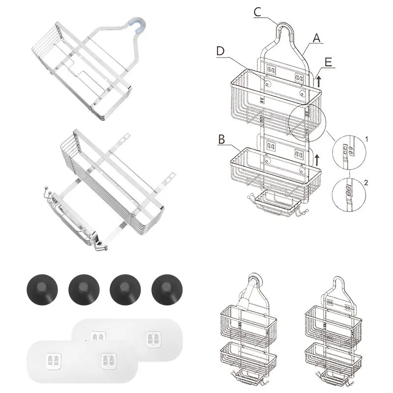 Multi Functional Bathroom Corner Shelves B&Q Solution Hanging Caddy