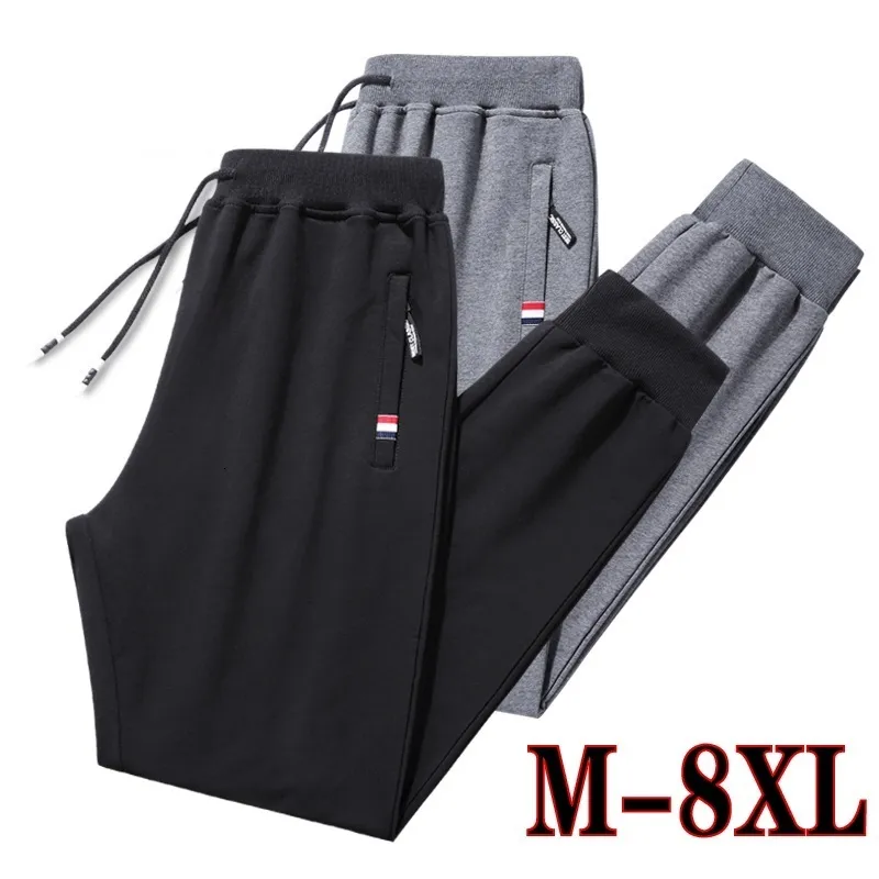 Pantalons pour hommes Pantalons de survêtement pour hommes Grande taille Grand 5xl Sportswear Taille élastique Pantalon de survêtement en coton décontracté Pantalon extensible Homme Noir Joggers 8XL 230808