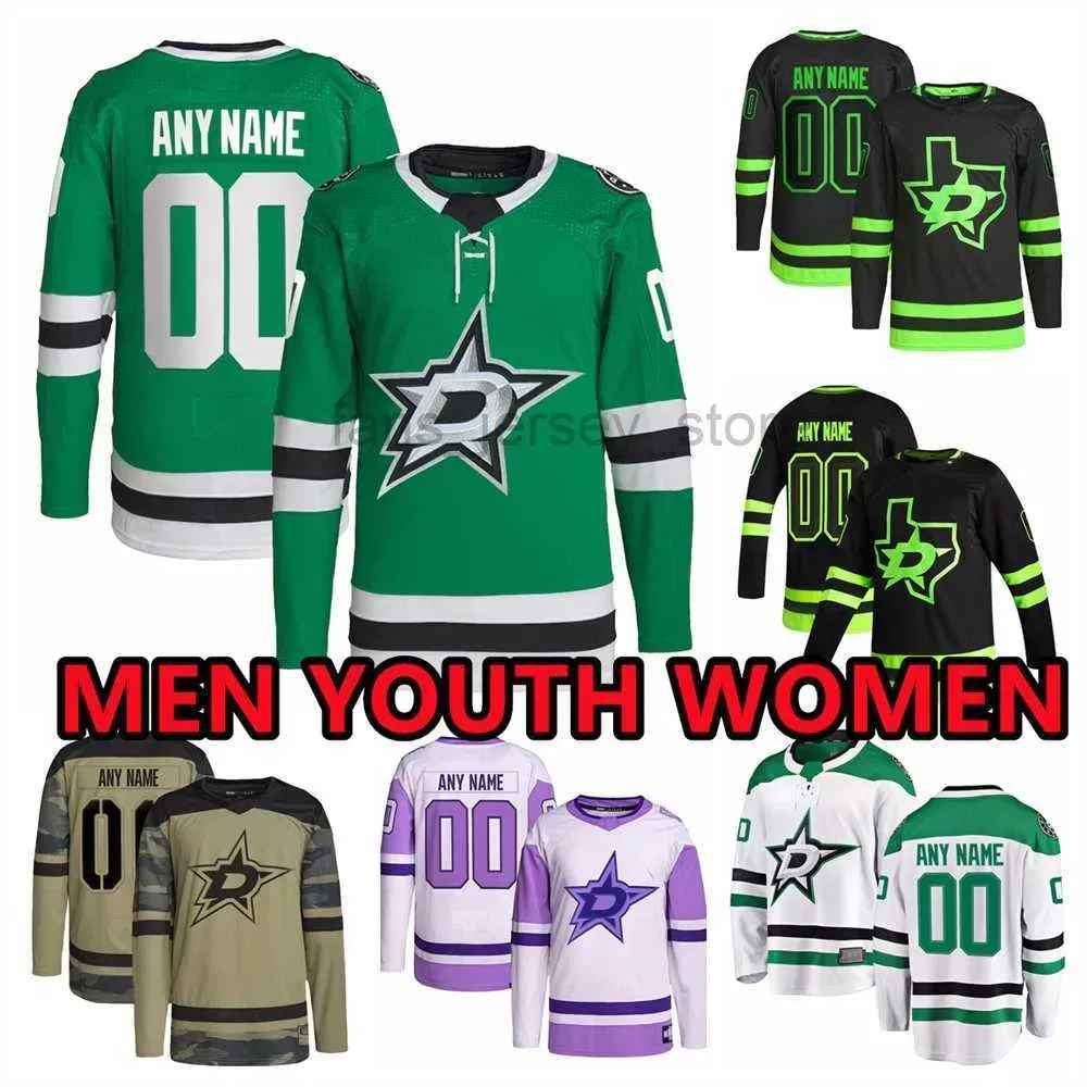 DALLAS''STARS''CUSTOMホッケージャージ23 Esa Lindell 5 Lundkvist 27 Mason Marchmenst 6 Colin Miller 32 Matt Murray Oettinger Olofsson Robertson Wedgewood