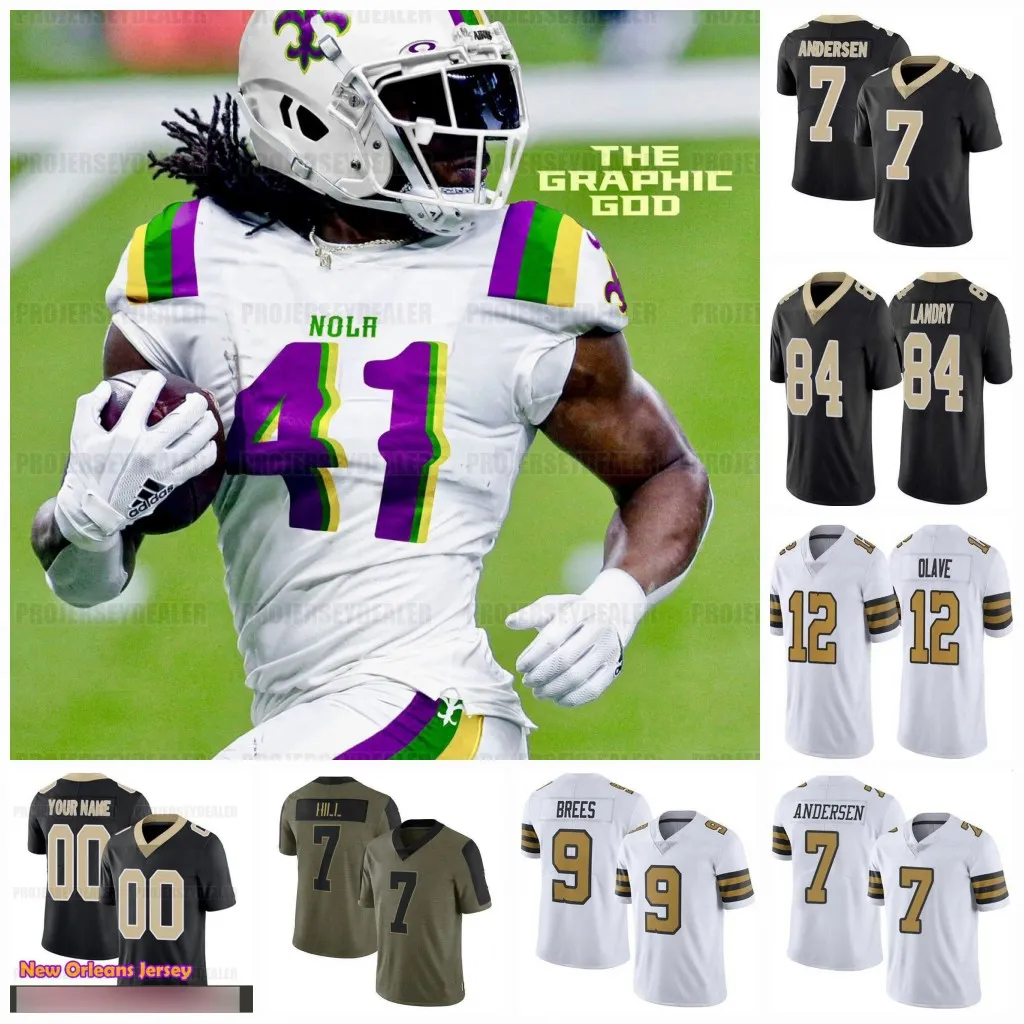 4 Derek Carr Alvin Kamara 2023 Mardi Gras Fußballtrikots Jamaal Williams Chris Olave Tyrann Mathieu Drew Brees Taysom Hill Saints Thomas Demario Davis Bresee