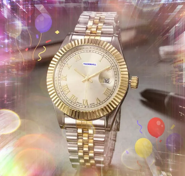 En iyi marka kuvars bayanlar erkek zaman saati saatler oto tarihi roman dijital numarası kadran saati toptan erkek hediyeler yumuşak paslanmaz çelik bant kol saati montre de lüks