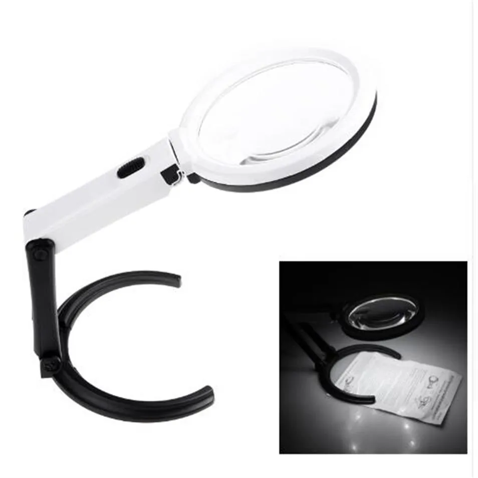 Foldable Handheld Magnifying Glass With 10 LED Fill Lights, Fill Light