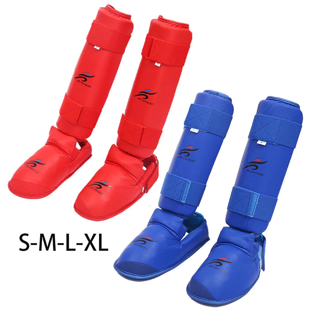 Boxing Shin Guards Leg Instep Protector Kickboxing Pads Protective Gear Martial Arts MMA for Kids Adults Support Equipment