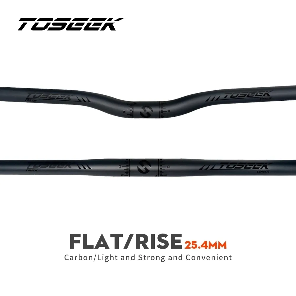 Bike Handlebars Components TOSEEK Full Carbon Handlebar For Stem 254mm