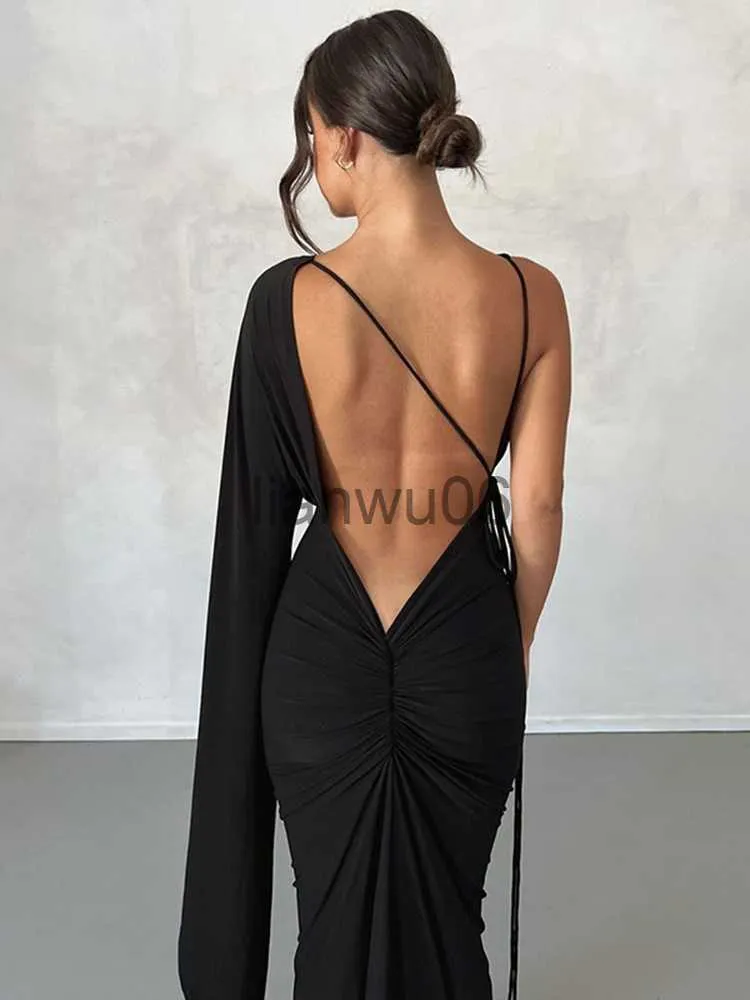 LGRQ 2023 Summer Backless Solid Color Backless Dress Casual With Wrap Buttocks Perfect For Evening Parties And Luxury Deep V Trendy Women 19F2001 J2308009 From Lianwu06 13.2 DHgate.Com