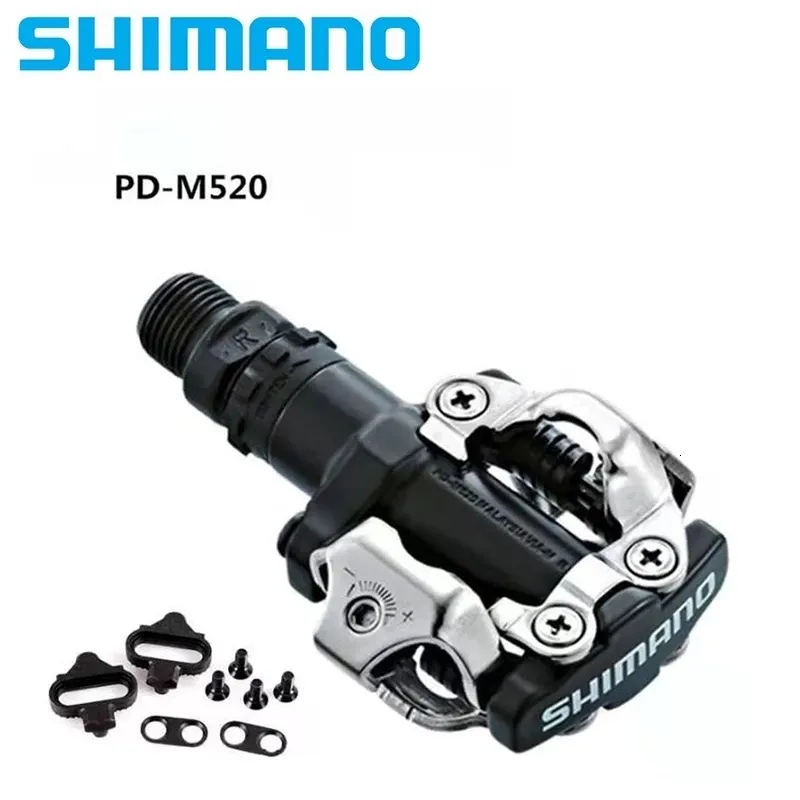 Pédales de vélo Shimano PD M520 pédale de montagne pour Deore SLX XT vtt vélo autobloquant pieds de verrouillage pièces accessoires 230808