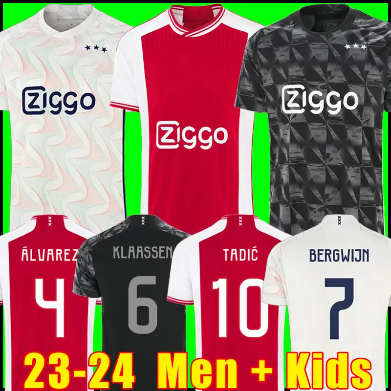 قمصان كرة القدم TADIC 23 24 Ajax لكرة القدم BASSEY BERGHUIS KLAASSEN BERGWIJN MARLEY CRUYFF KUDUS 2023 2024 قميص كرة القدم للرجال طقم موحد للأولاد