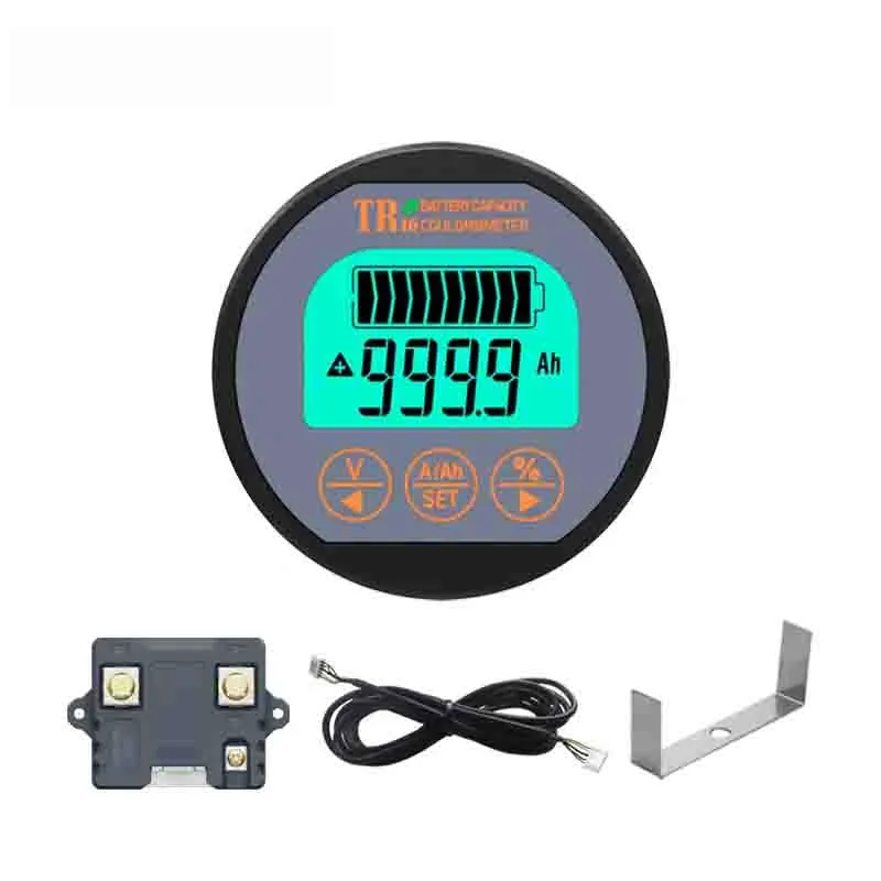 Coulometer TR16 120V50A Universal LCD -bil Batterimonitor Talans utladdningsspänning Batterikapacitet Indikator Tester Batterimätare