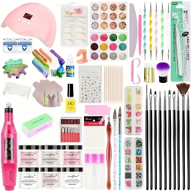 Complete Acrylic Nail Art Kit - Get Professional Manicures At Home With Everything You Need!