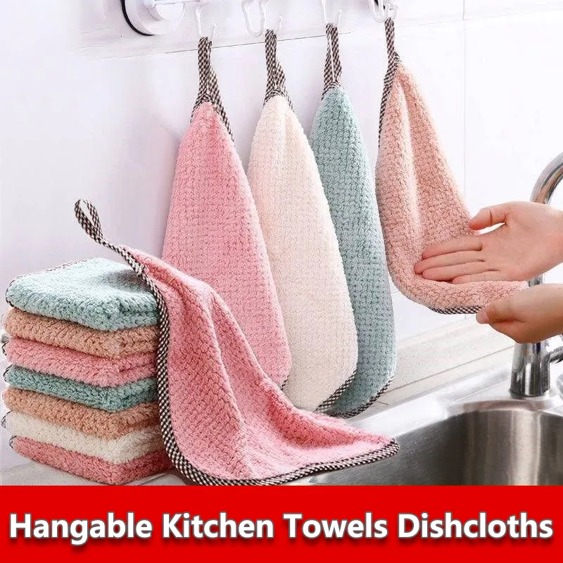 Double-Sided Cleaning Cloths 8-Pack - Microfiber & Non-Scratch Wire Dishcloths For Kitchen & Car