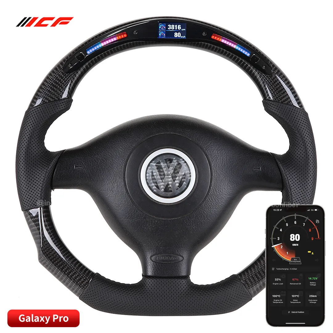LED Real Carbon Fiber Steering Wheel For VW MK4 From Tddmotors, 1,055.