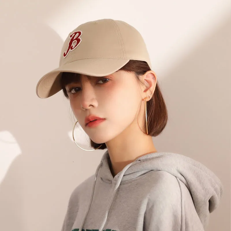 Unisex Casual Letter B Equestrian Baseball Cap Soft Cotton Sun Hat
