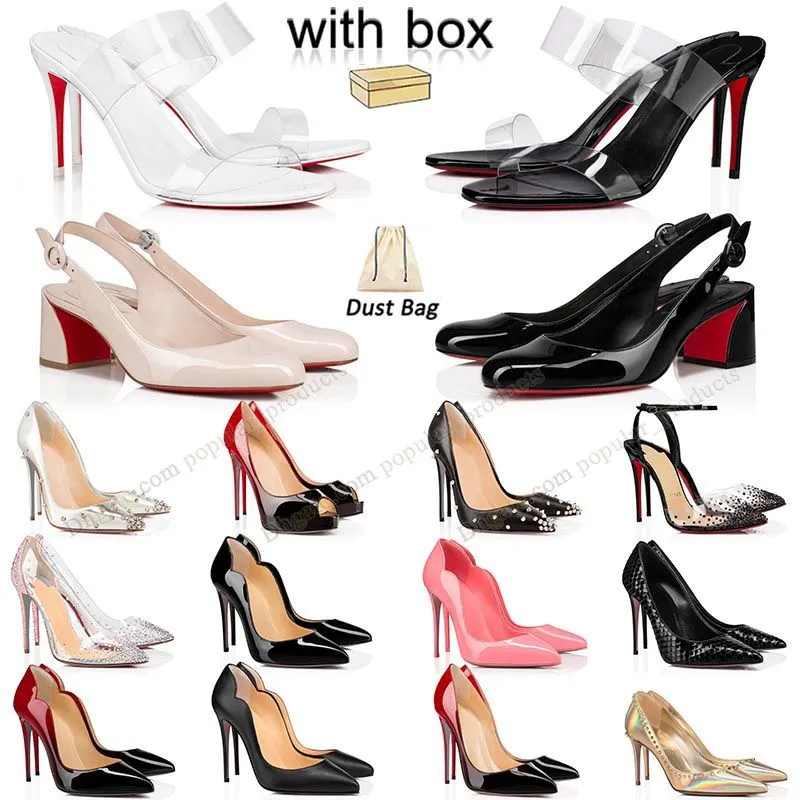 2024 Red Bottoms Designers Femmes Talons Robe Chaussures Femmes Luxe Talon Haut 6cm 8cm 10cm 12cm Bouts Pointus Pompes Dames Baskets De Fête De Mariage avec boîte sandales célèbres