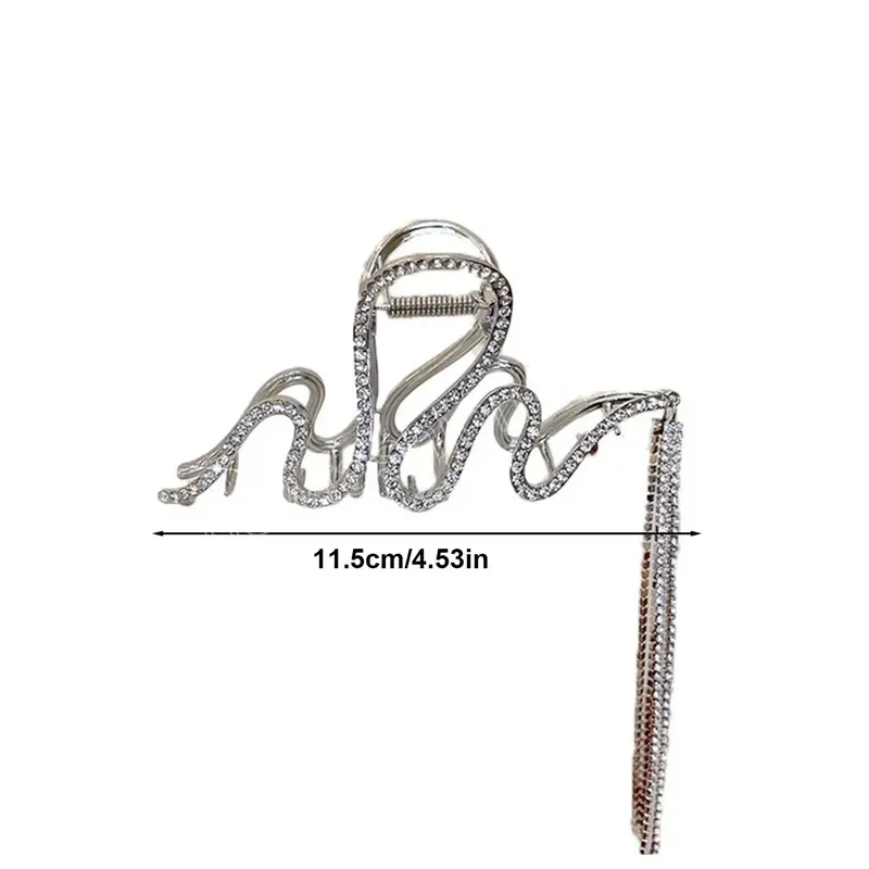 Sparkling Rhinestone Hair Clips - Elegant Crystal Hair Claw  display picture 3