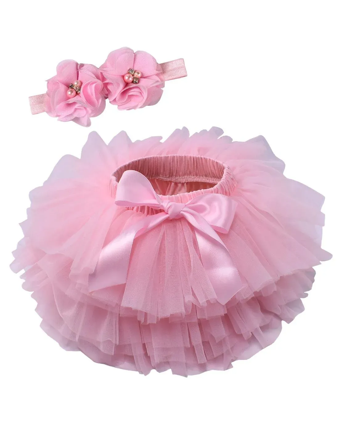 Clothing Sets Baby Girls Tutu Skirt Bow Gauze Skirts Designer Clothes Kids With Headband PP Short Dress 0-3T