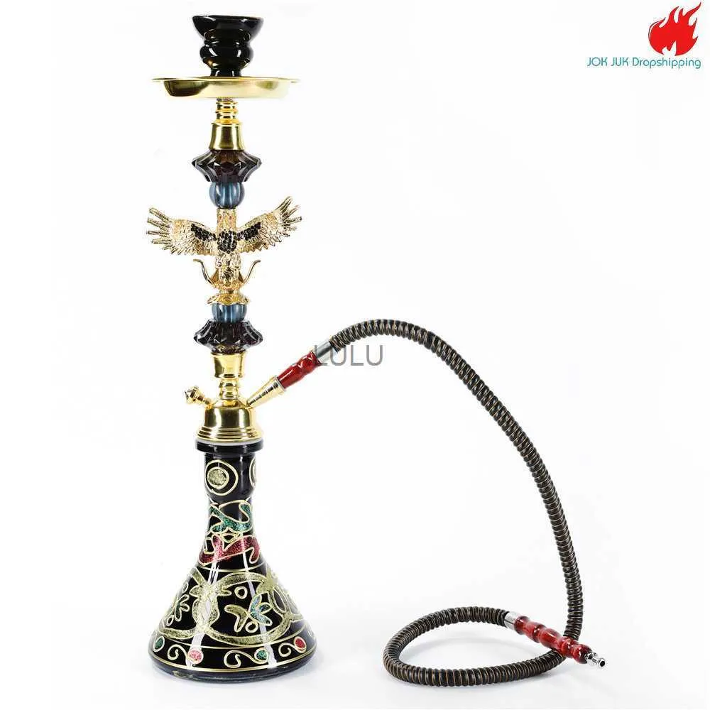 Jok Juk Arab Eagle Shisha Set Complete Glass Water Smoking Pipe With