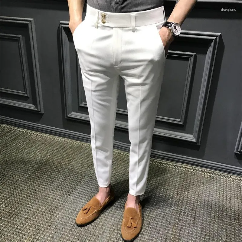 メンズパンツサマードレス男性韓国語バージョンスリムスーツ小さな足9ポイントカジュアルシン