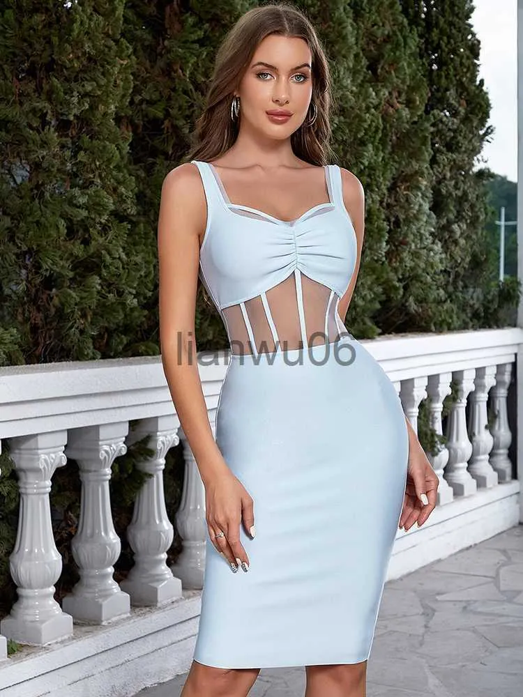 Plunge neck mesh waist bodycon dress outlet