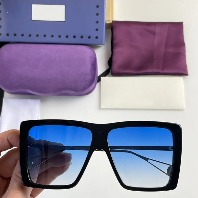 okulary przeciwsłoneczne Panie Projektanci kwadratowy prostokąt Extra duże okulary przeciwsłoneczne luksusowe marka męskie i damskie szklanki wakacji G0434 UV400 Ochronne pudełko na pasek