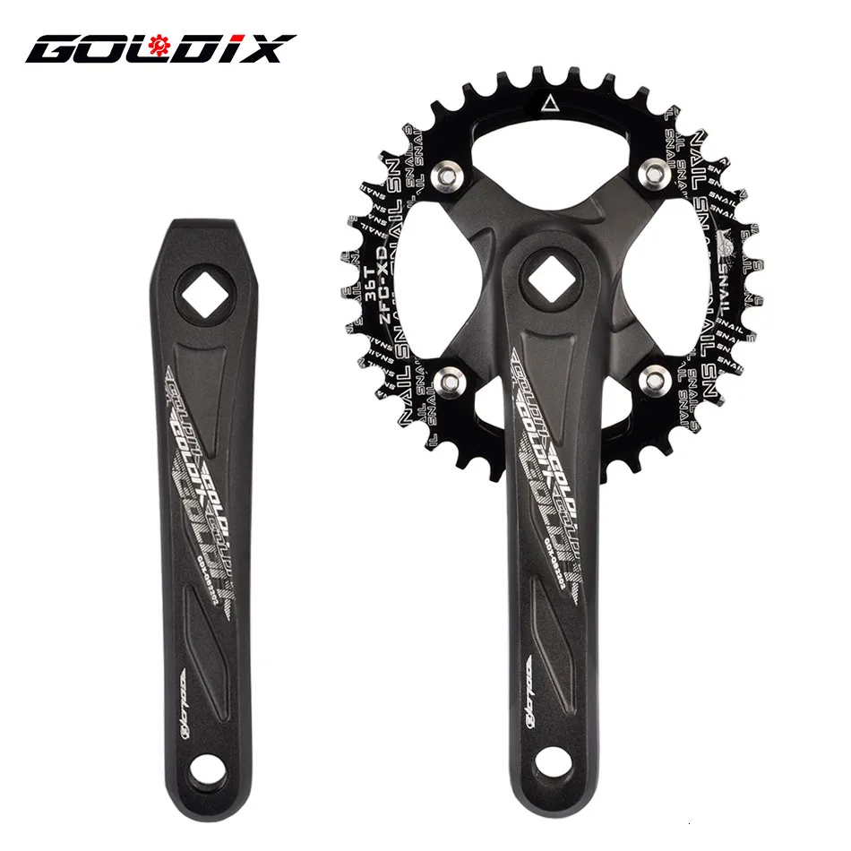 Gruppi bici GOLDIX Guarnitura per bicicletta con foro quadrato Guarnitura MTB in lega di alluminio 170175mm Lunghezza N Denti larghi 104BCD 323436384042T 230808